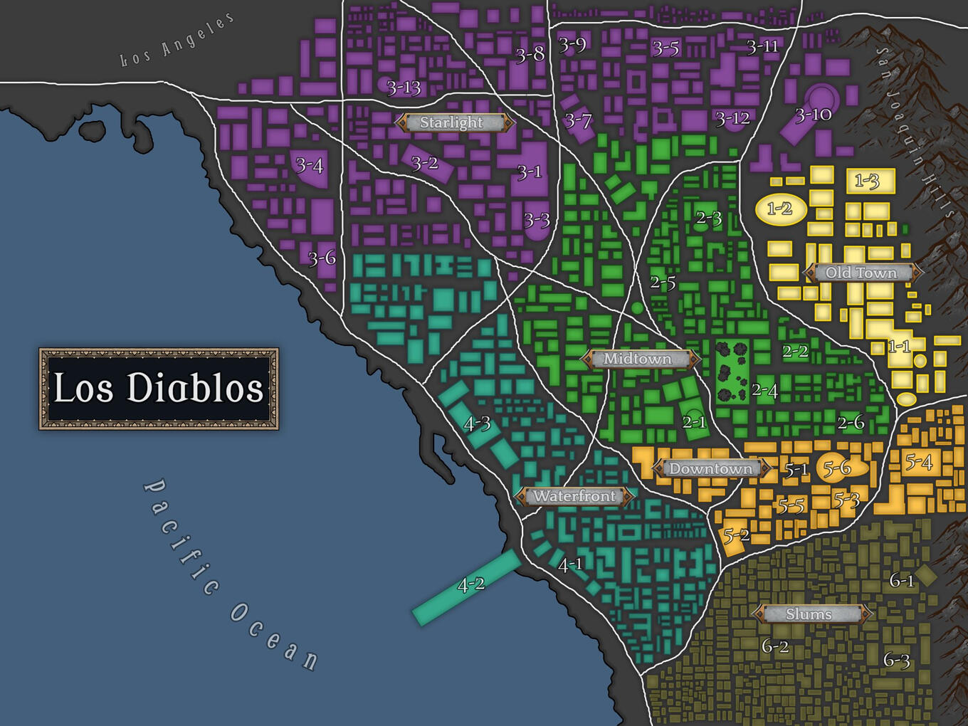 Los Diablos - Web Comic Map